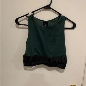 Nike olive green Nike pro top